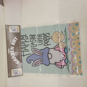 Gnome Easter Spring Garden Flag